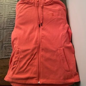 Womens NORTH FACE large fleece hoodie zip up